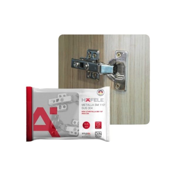 bản lề giảm chấn inox 304 hafele đóng gói mới