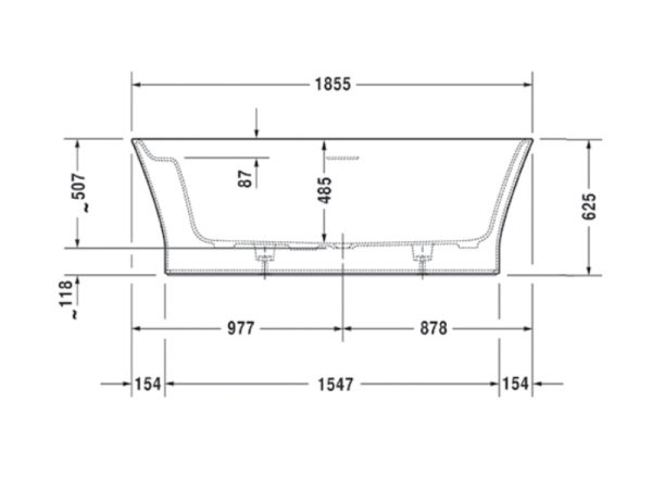 bản vẽ kỹ thuật bồn tắm Hafele 588.45.690