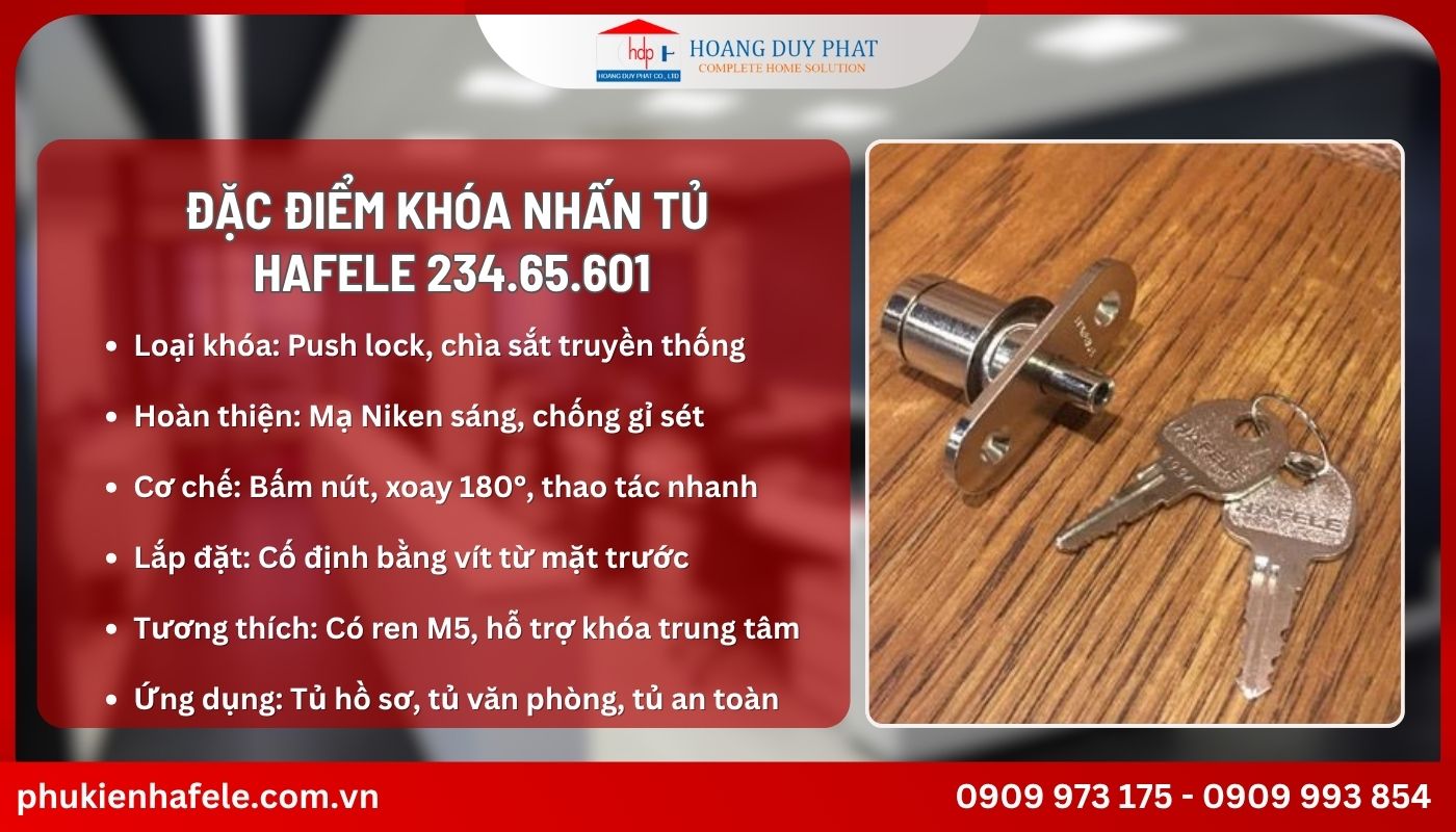 Tính năng nổi bật của dòng khóa nhấn tủ Hafele