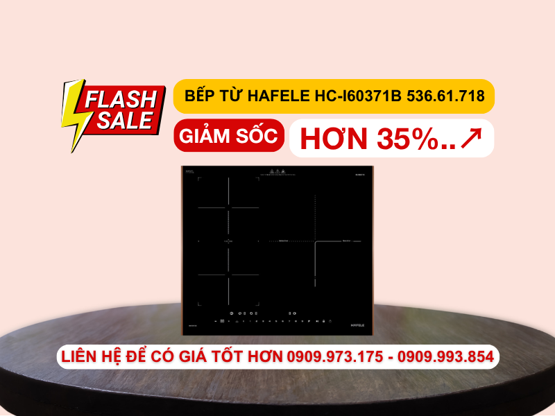Bếp từ Hafele 3 vùng nấu HC-I60371B 536.61.718 Bếp từ Hafele 3 vùng nấu HC-I60371B 536.61.718