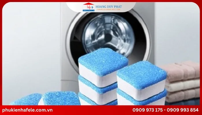 Cách sử dụng vệ sinh máy giặt bằng các chất tẩy rửa chuyên dụng