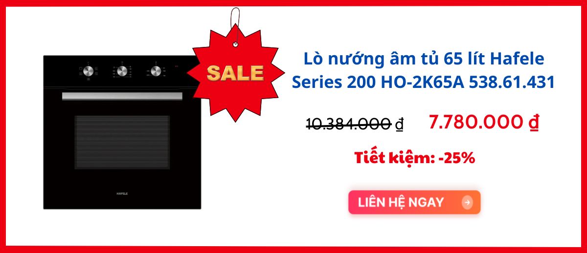 Lò nướng âm tủ 65 lít Hafele Series 200 HO-2K65A 538.61.431