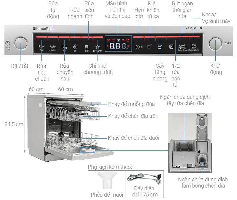 Máy rửa chén độc lập Bosch Series 4 SMS4HMI07E image 23