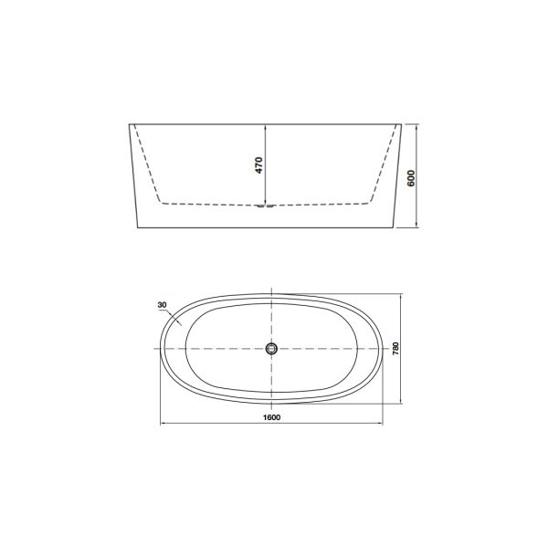 ban ve ky thuat Chậu đặt sàn độc lập KOBE hình bầu dục 1600 hafele 588.99.680