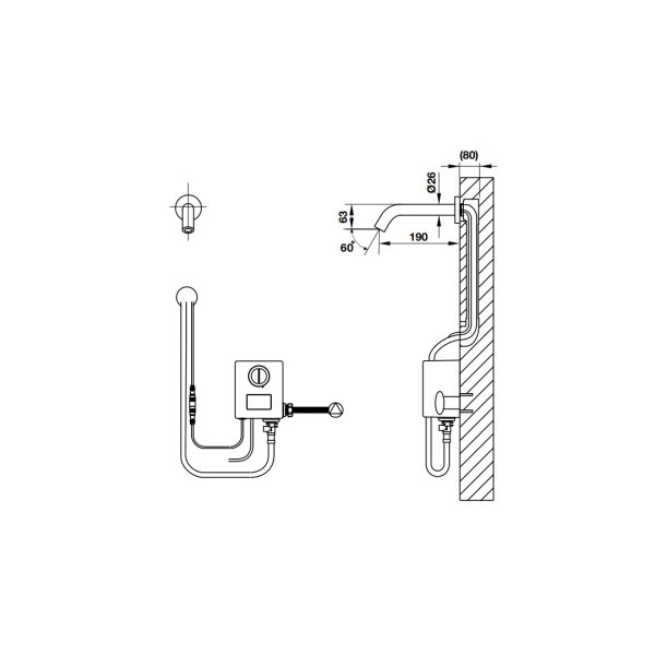 bản-vẽ-kỹ-thuật-Vòi-cảm-ứng-gắn-tường-L190-Hafele-589.64.002