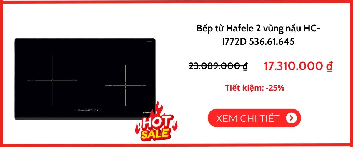 Hafele 2 vùng nấu 536.61.645