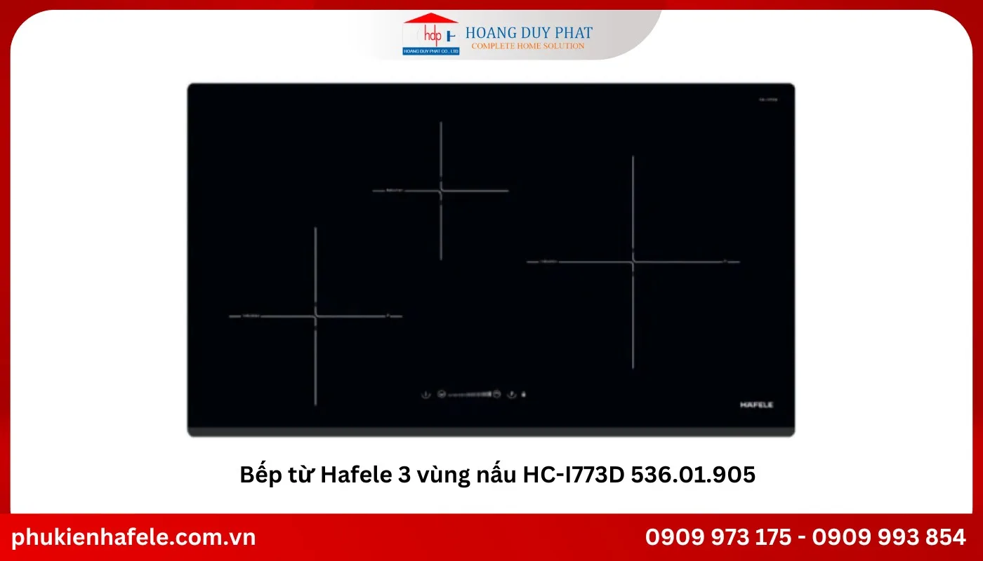 Bếp từ Hafele 3 vùng nấu HC-I773D 536.01.905 an toàn