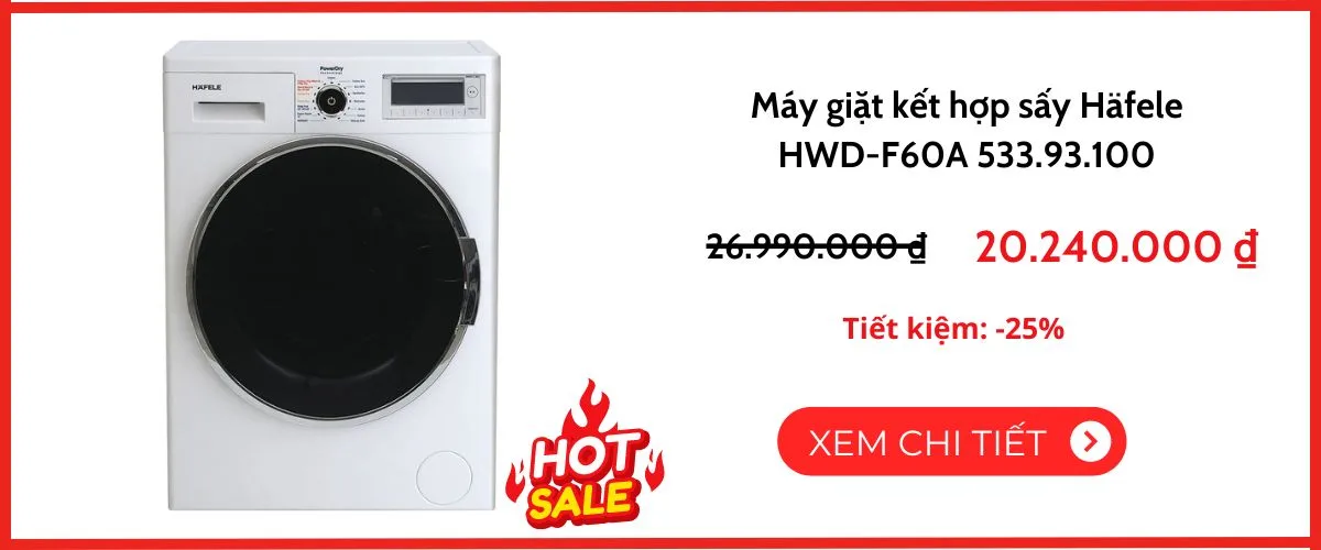 Máy giặt kết hợp sấy Häfele