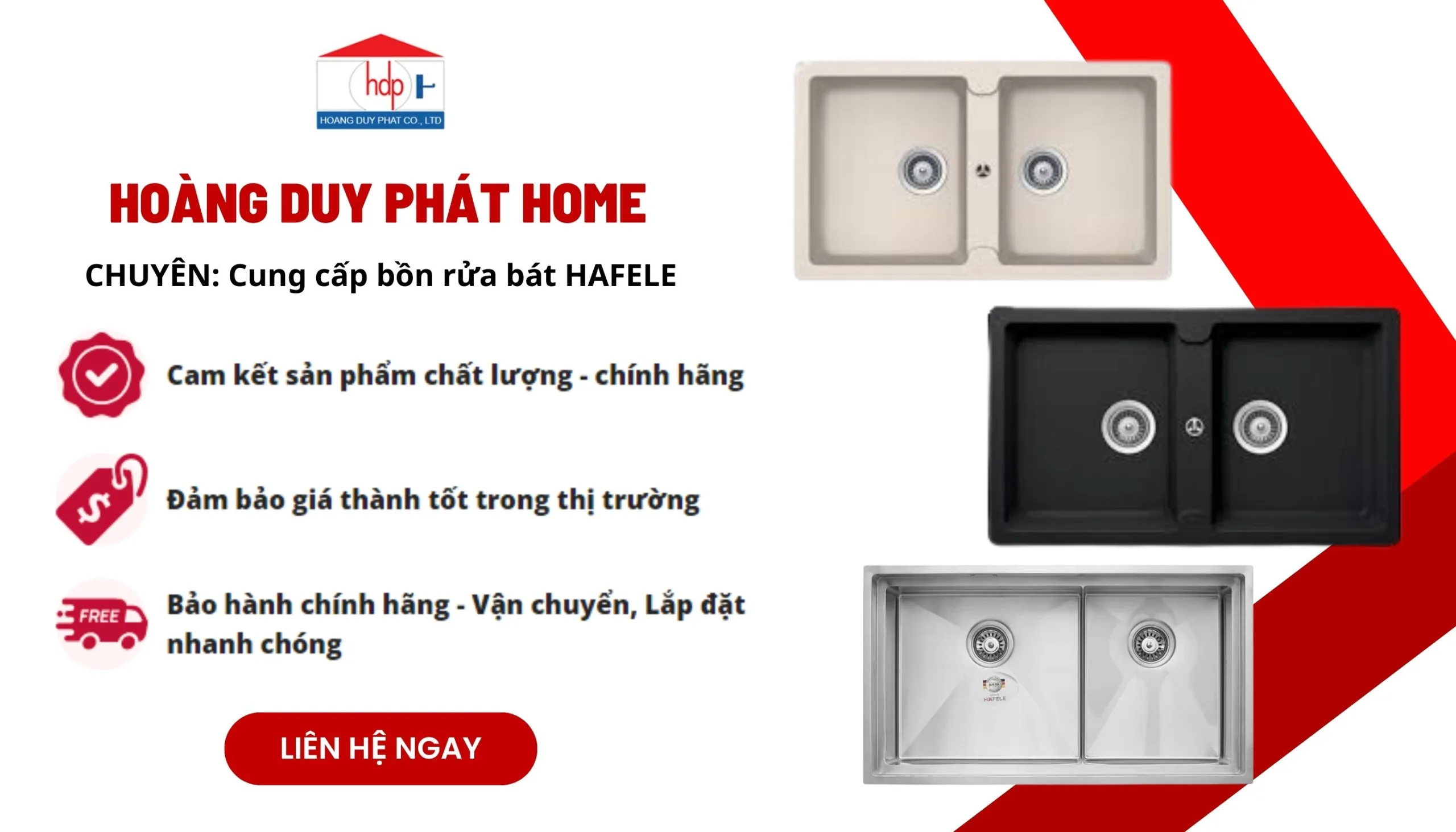 Địa chỉ bồn rửa bát Hafele chính hãng