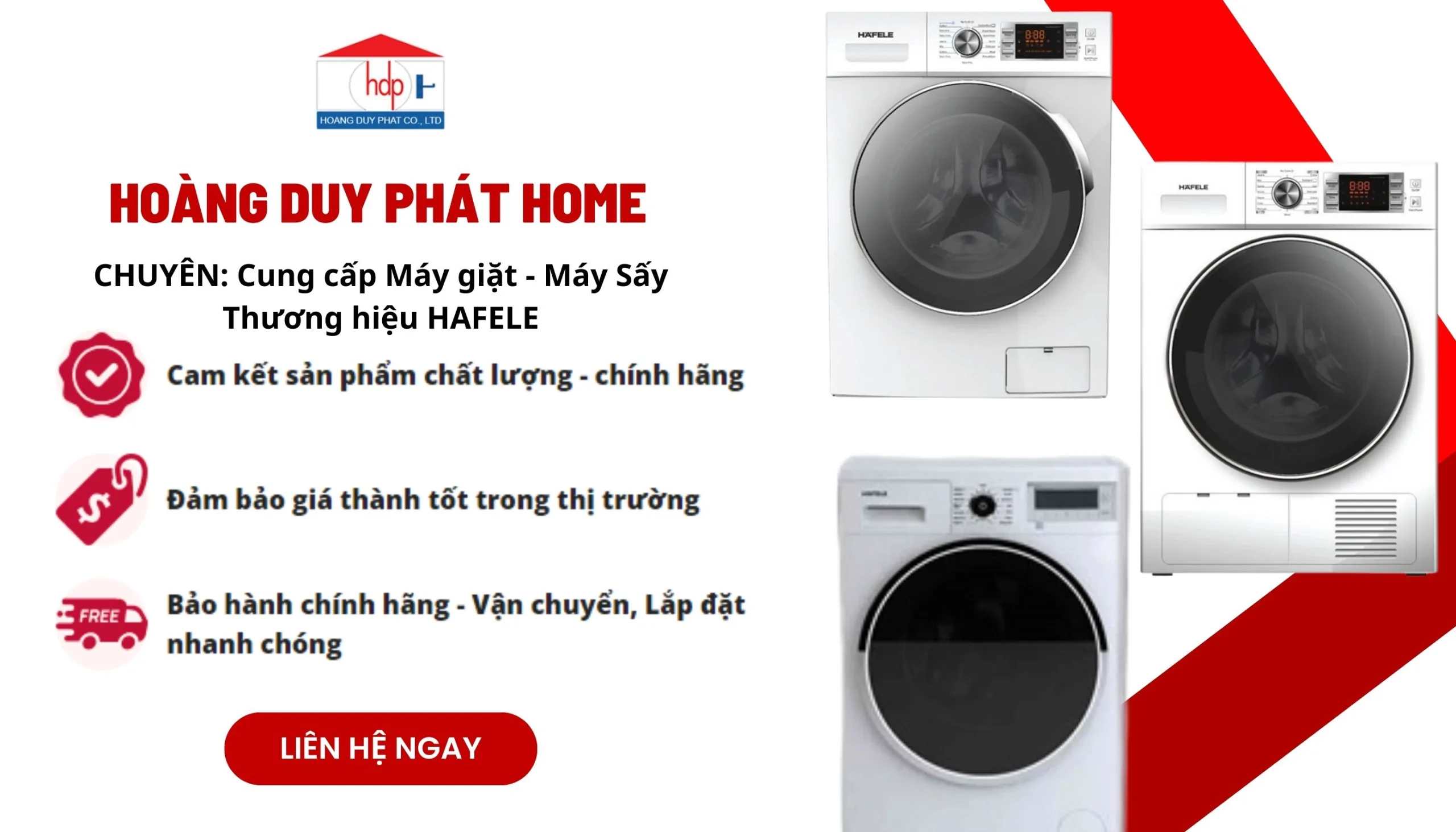 Mua máy giặt sấy Hafele tại Hoàng Duy Phát