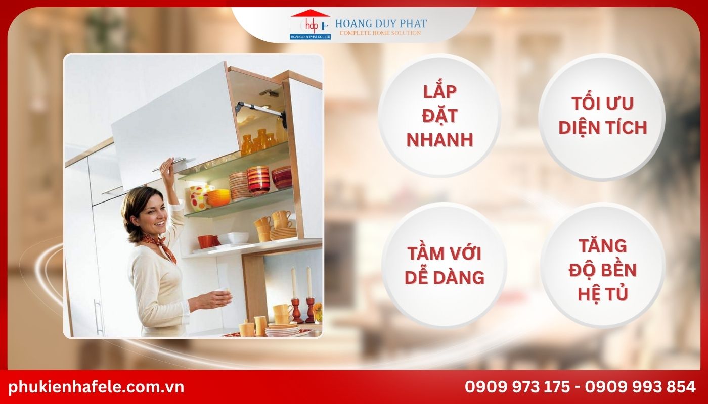 Tại sao nên lựa chọn tay nâng cánh tủ Blum HF25?