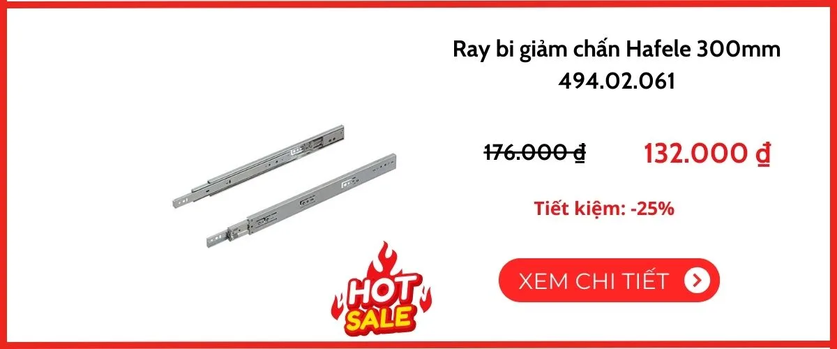 Ray bi giảm chấn Hafele 494.02.061