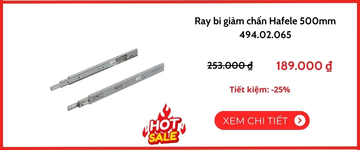 Ray bi giảm chấn Hafele 494.02.065