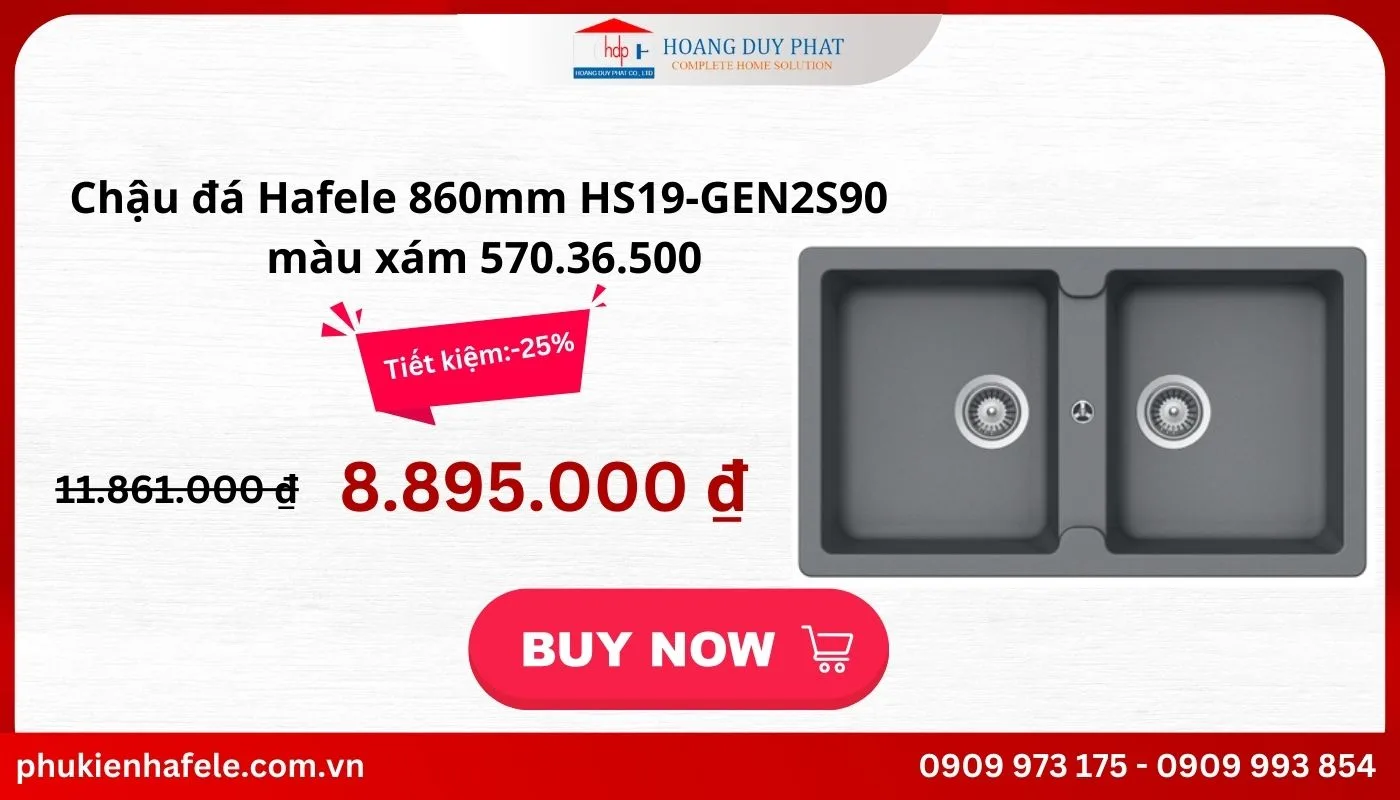 Bồn rửa chén bằng đá Hafele 570.36.500