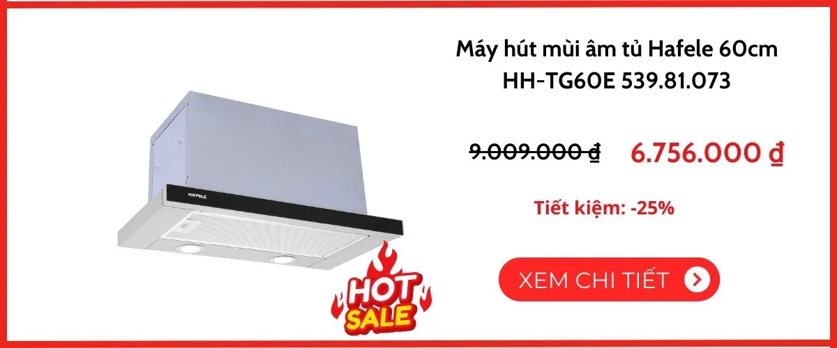 Máy hút mùi âm tủ Hafele 60cm 539.81.073