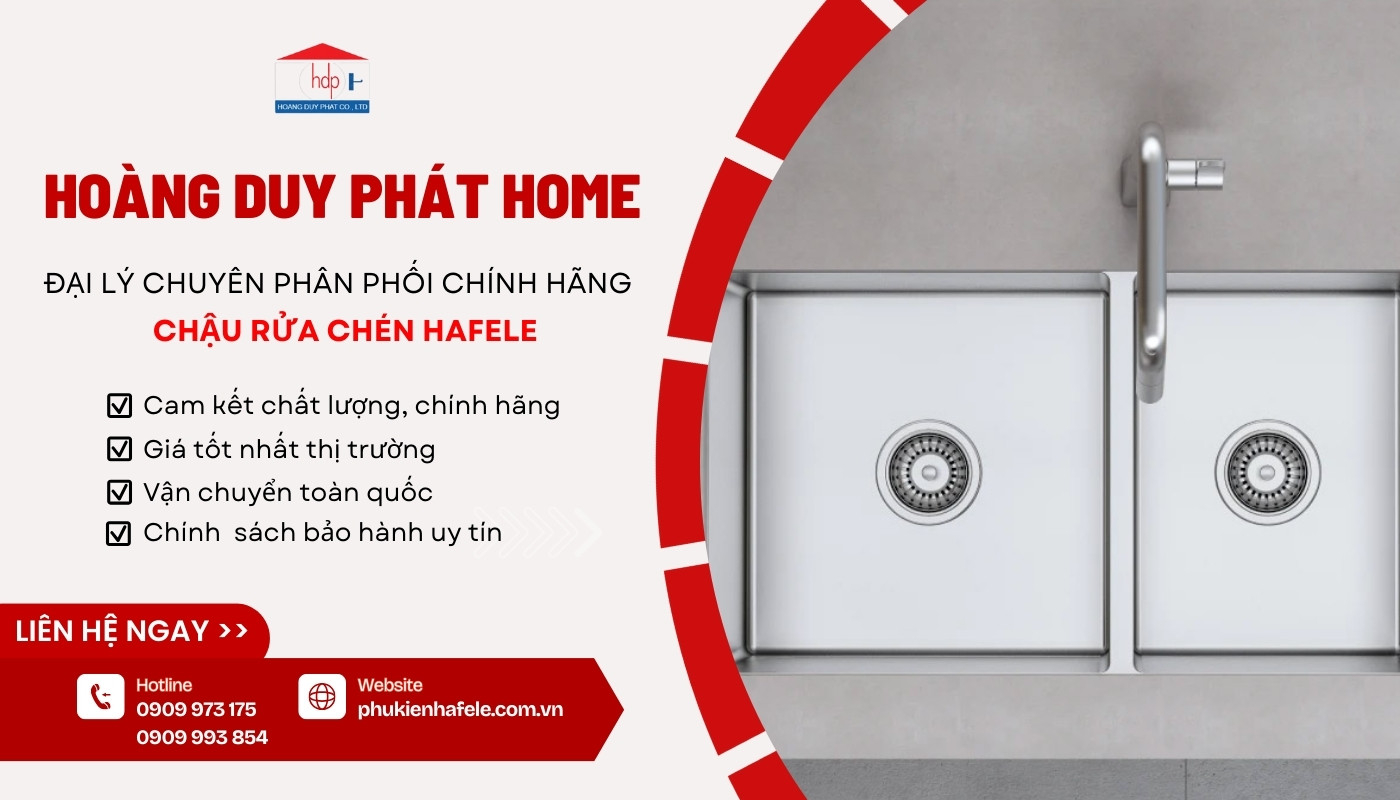 Đặt mua chậu rửa chén bát Hafele giá tốt nhất tại Hoàng Duy Phát Home