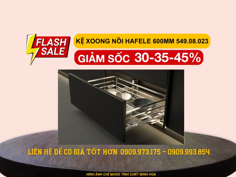 Giá xoong nồi Hafele 600mm Inox 304 549.08.023