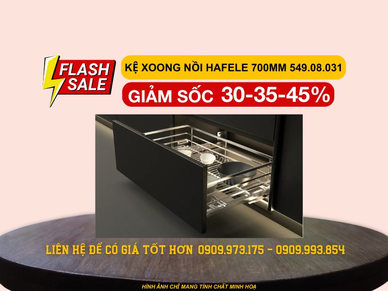 Giá xoong nồi Hafele 700mm Inox 304 549.08.031