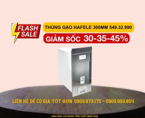 Thùng gạo Hafele 300mm mặt gương 549.32.990