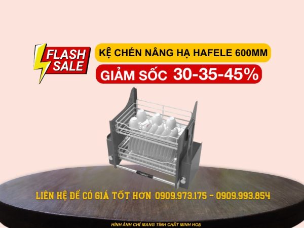 hafele kệ chén nâng hạ 600mm