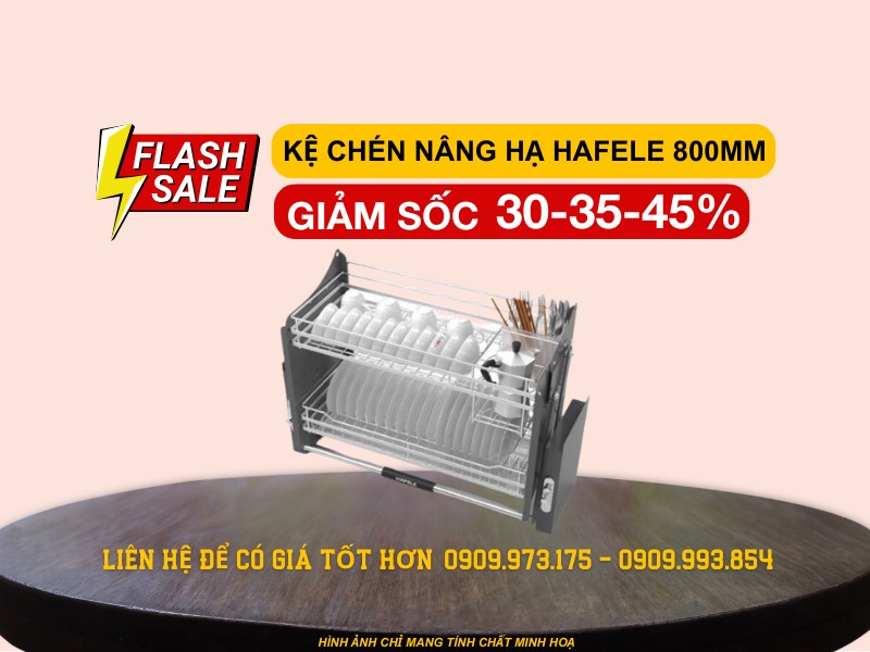 hafele kệ chén nâng hạ 800mm