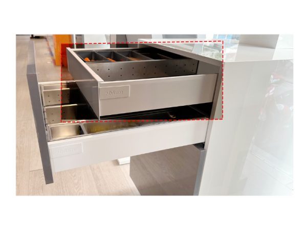 Ray hộp âm Blum LEGRABOX chiều cao M 90.5mm màu trắng 1241681