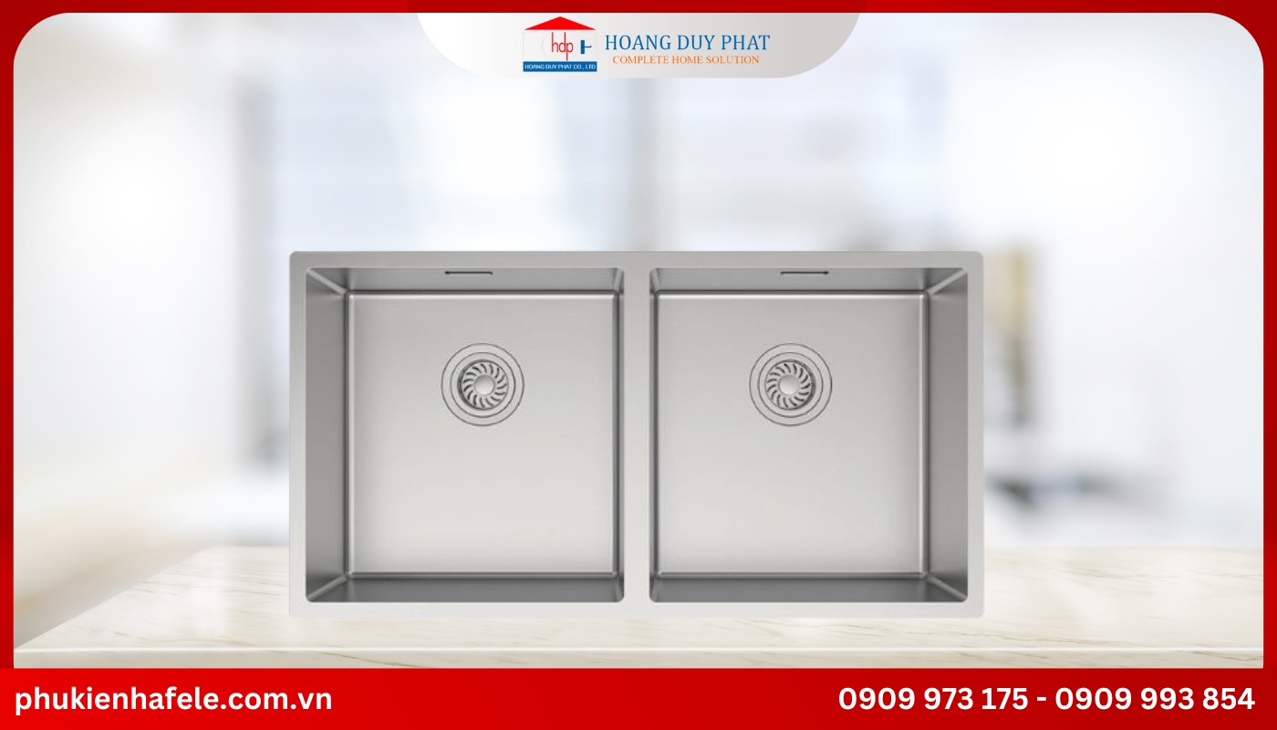 Chậu rửa chén Hafele 870mm HS24-SSN2S-870 567.24.437 inox bền