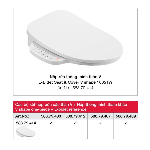 Bồn cầu một khối và Nắp rửa thông minh Hafele 588.79.414 image 1