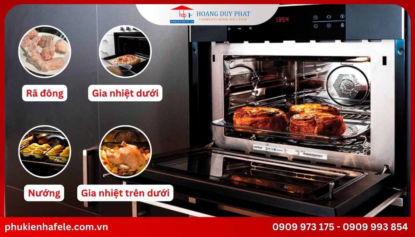 Lò nướng Hafele đa dạng chế độ nướng tự động, tối ưu thời gian nấu nướng mỗi ngày Lò nướng Hafele đa dạng chế độ nướng tự động, tối ưu thời gian nấu nướng mỗi ngày