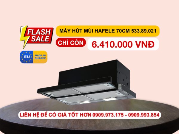 Máy Hút Mùi Âm Tủ Mặt Kính Đen HH-SG70A Hafele 533.89.021