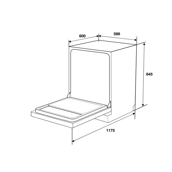 Máy rửa chén độc lập Hafele HDW-F6031G 535.29.651 image 2