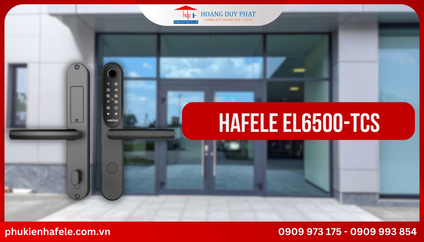 khóa điện tử cho cửa nhôm xingfa Hafele EL6500-TCS 