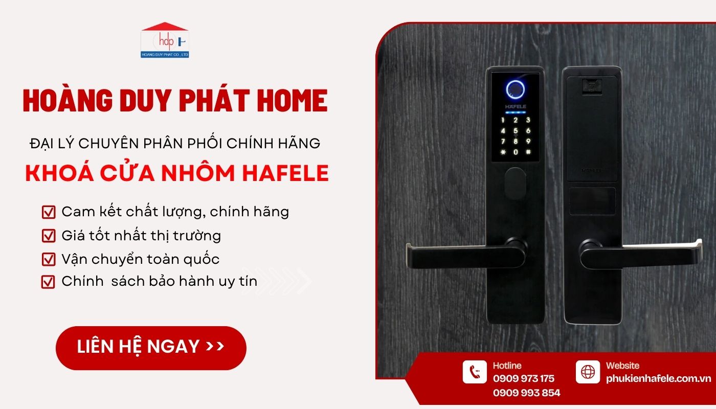 Mua khóa cửa nhôm Hafele chính hãng tại Hoàng Duy Phát Home