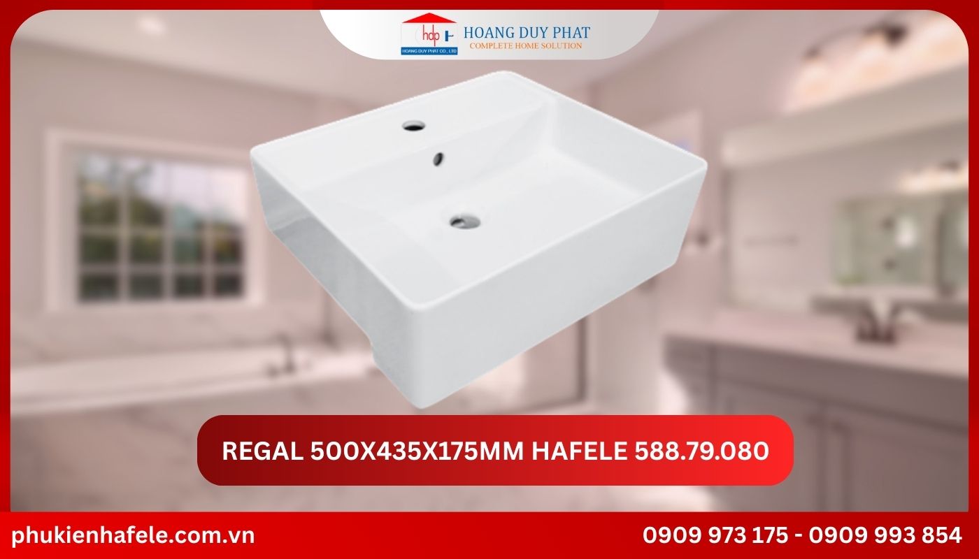 Chậu sứ bán âm REGAL 500x435x175mm Hafele 588.79.080