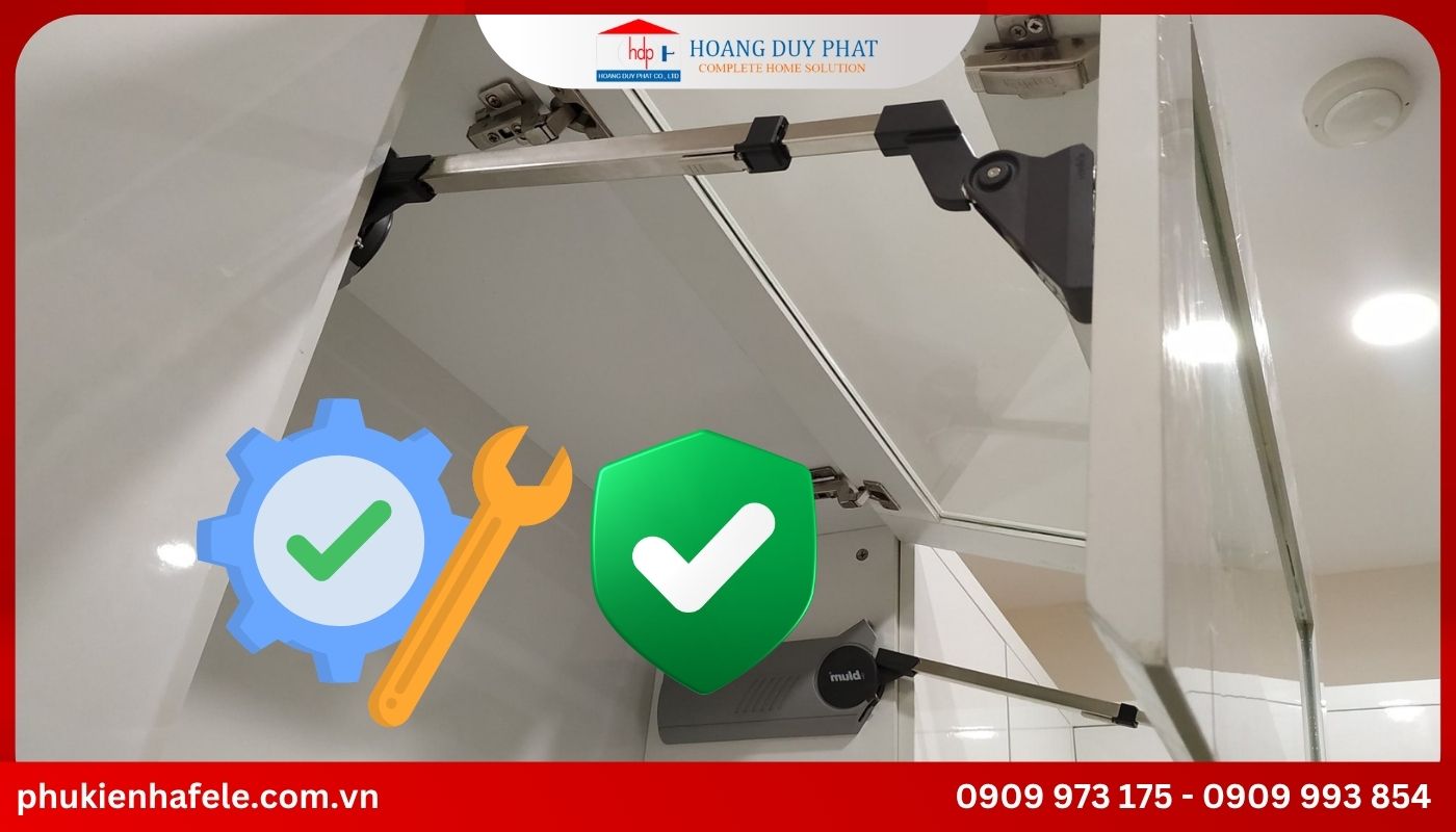 Lưu ý quan trọng khi lắp đặt tay nâng Blum tủ bếp