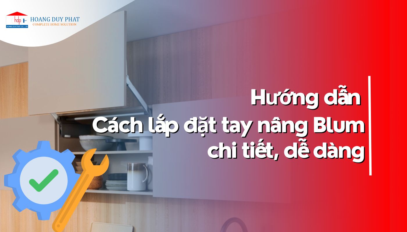 Lắp đặt tay nâng Blum