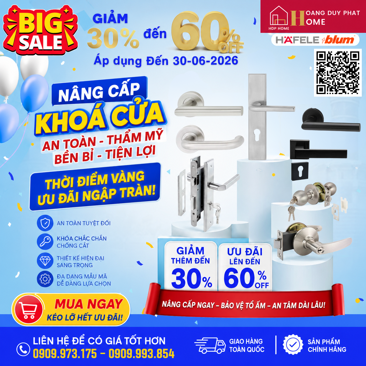 khuyến mãi khoá cửa hafele 30-06-2026