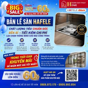 bản lề sàn hafele khuyến mãi tháng 06-2026
