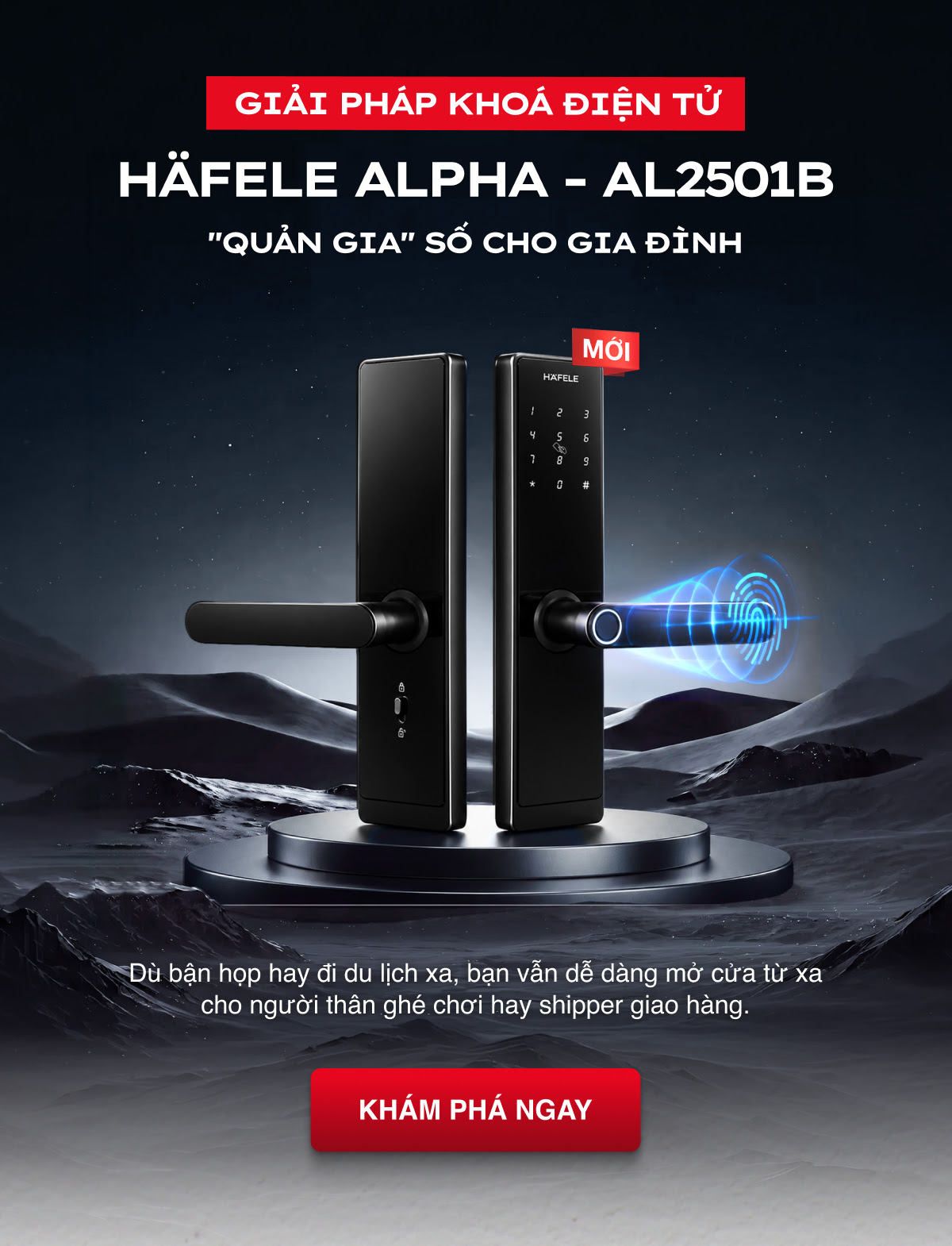Khoá Điện Tử Hafele Alpha Mới - Kiểm Soát Bảo Mật Từ Xa image 1