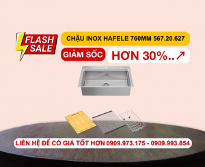 Chậu Inox Hafele 760mm HS24-SSN1S-7650 567.20.627
