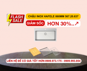 Chậu Inox Hafele 860mm HS24-SSN1S-8650 567.20.637