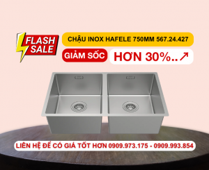 Chậu rửa chén Hafele 750mm HS24-SSN2S-750 567.24.427