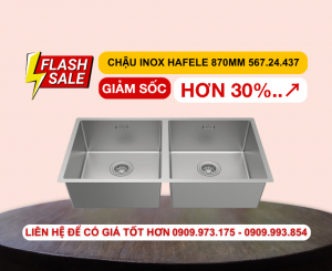 Chậu rửa chén Hafele 870mm HS24-SSN2S-870 567.24.437