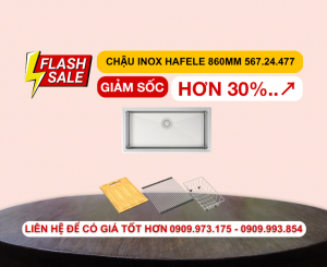Chậu Inox Hafele 860mm HS24-SSN1S-8644 567.24.477