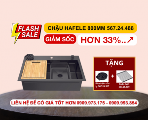 Chậu rửa chén Hafele 800mm HS25-SSN1S-8052 màu Titan 567.24.488