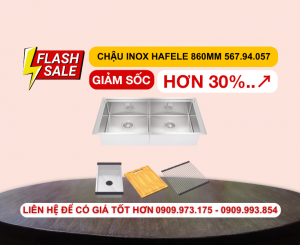 Combo Chậu bếp Hafele 860mm và Phụ kiện 567.94.057
