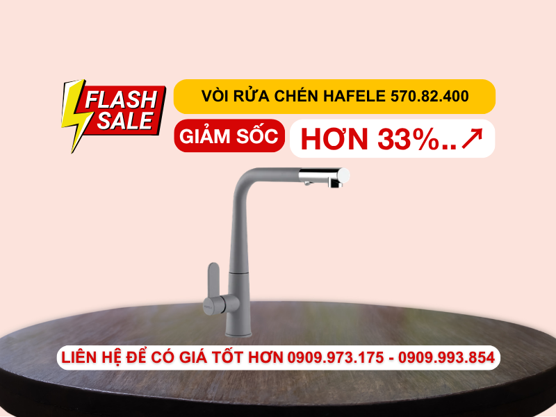 Vòi rửa chén Hafele màu xám HT20-GH1P259 570.82.400 Vòi rửa chén Hafele màu xám HT20-GH1P259 570.82.400