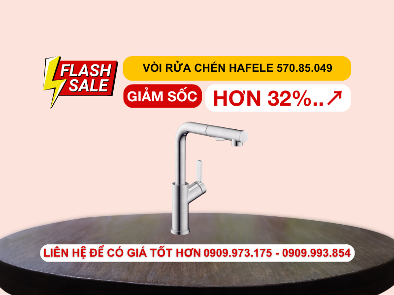 Vòi bếp Hafele LUX-P HT25-SH1P315 Chrome mờ 570.85.049 Vòi bếp Hafele LUX-P HT25-SH1P315 Chrome mờ 570.85.049