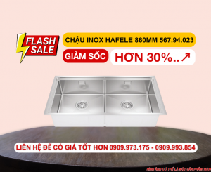 Chậu inox Hafele 860mm WS R10 HS25-SSN2S-8644 567.94.023