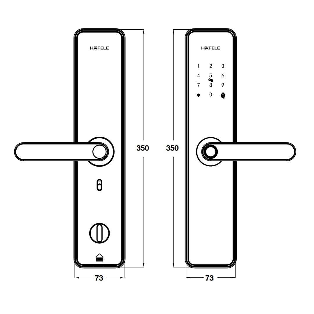 bản vẽ kỹ thuật Khoá điện tử Hafele AL2401 màu đen 912.20.693 bản vẽ kỹ thuật Khoá điện tử Hafele AL2401 màu đen 912.20.693